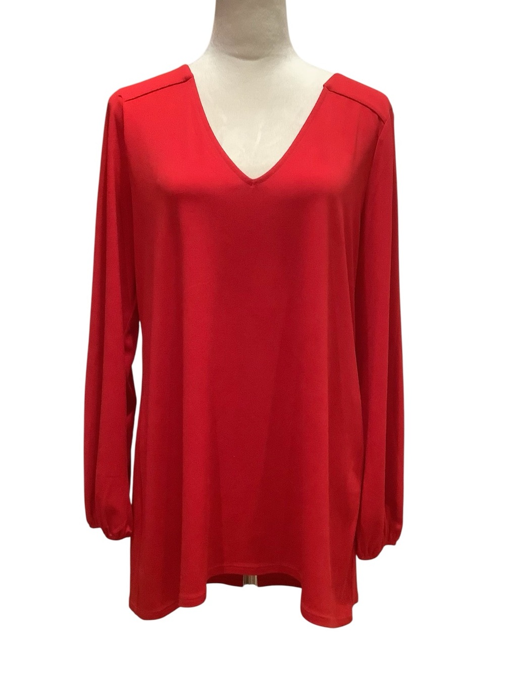 Express V-neck Open Back Red Tunic Size L Pre-owned